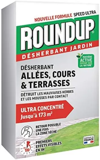 R400ATN - Désherbant Concentré Cours, Allées Action 2 en 1, 400 ml -Premiers effets visibles en 1h - Elimine mauvaises herbes par contact - Produit à base d'acide pélargonique - Jusqu'à 173 m²